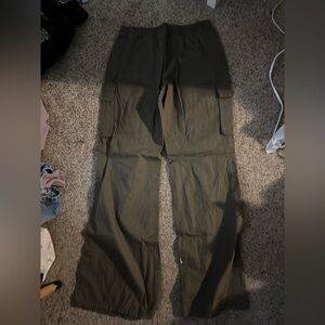 H&M Military Green Cargos Wide leg